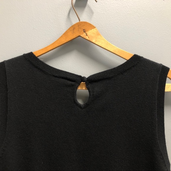 Reitmans Fitted Black Knit Vest, Petite Sz L - Picture 3 of 8